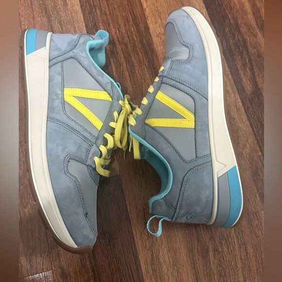 Vionic Gray and Yellow Athletic Sneakers - Picture 2 of 10